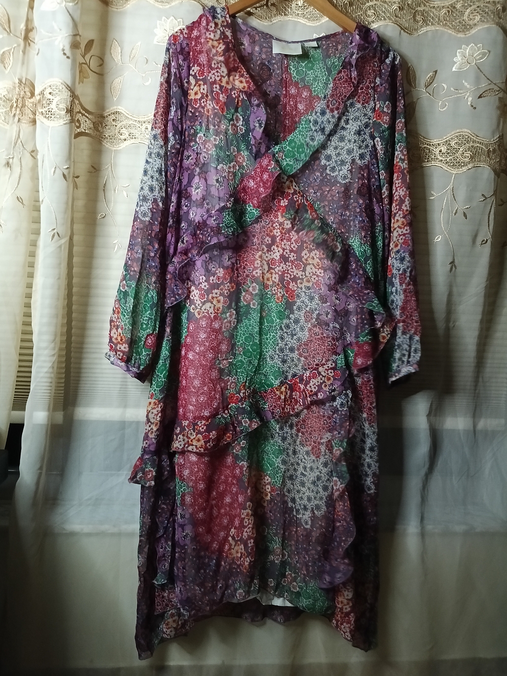 Maeve Multicolor Floral Pleated Blouse
